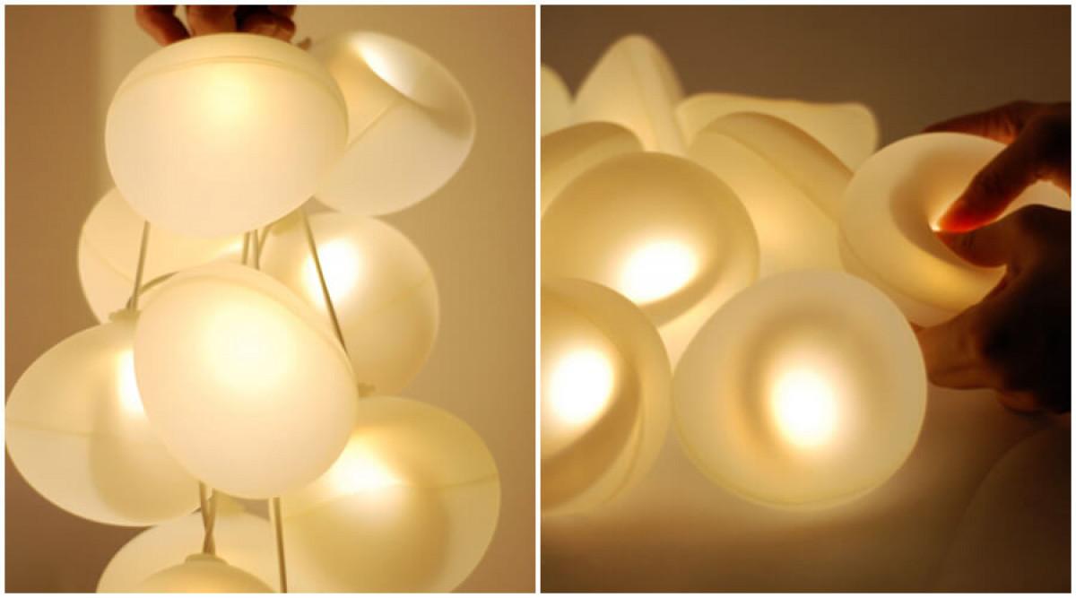 Меки лед лампи, подобни на антистрес топчета