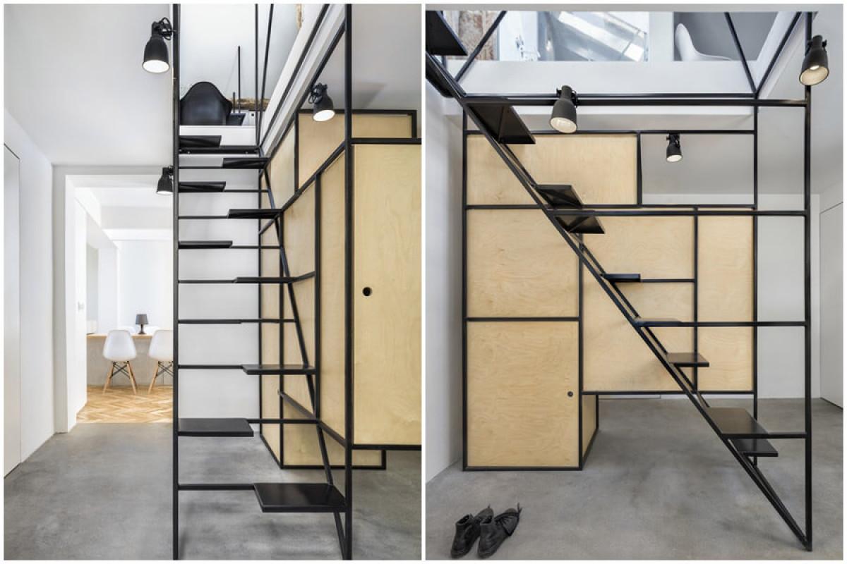 Практичното стълбище притежава наистина интригуващ дизайн
