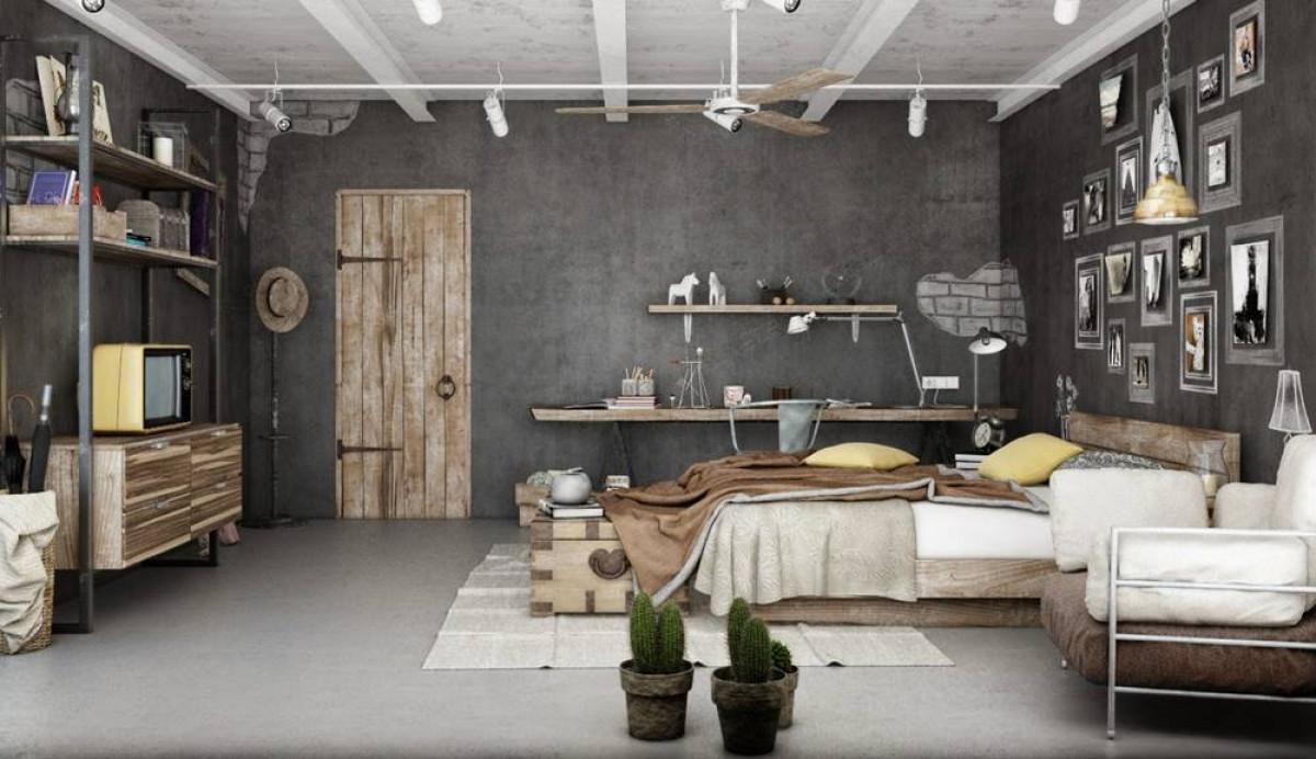 Изненадваща комбинация от сиво с рустик нотки