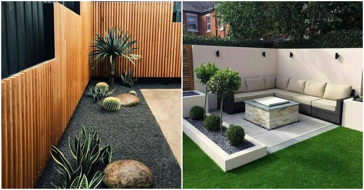 Минималистична градина за индустриалния стил