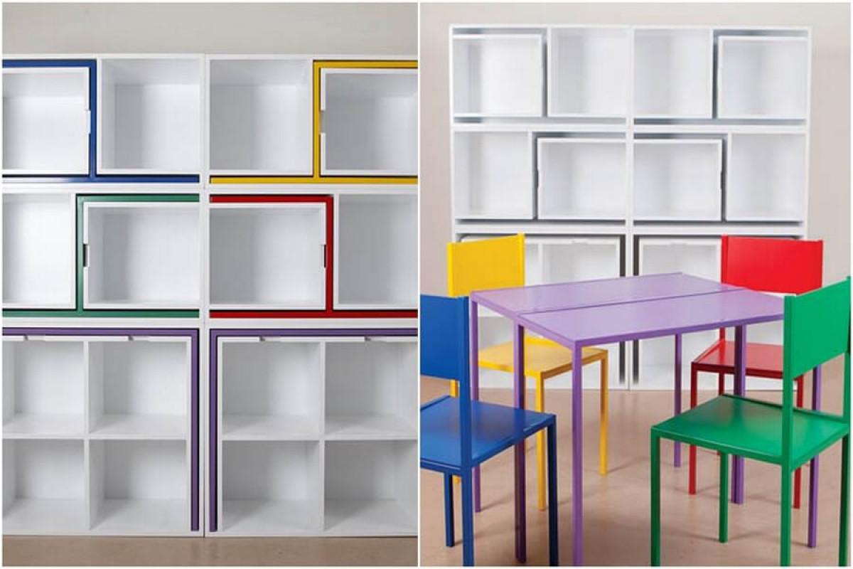 Скрити и цветни мебели