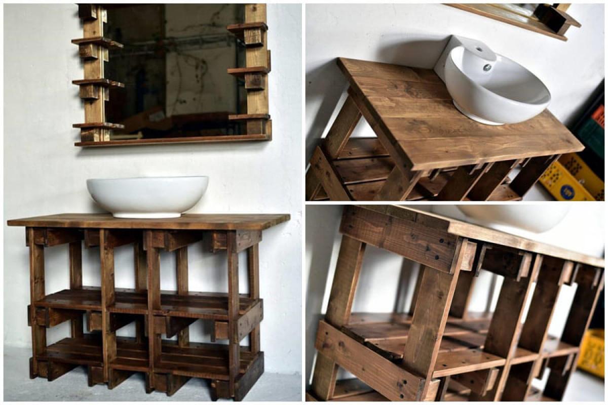 Този интересен шкаф от палети ще освежи помещението