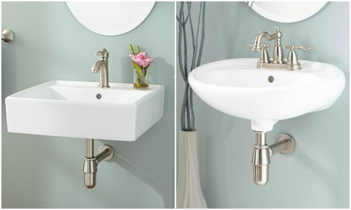 Мивка, монтирана на стената