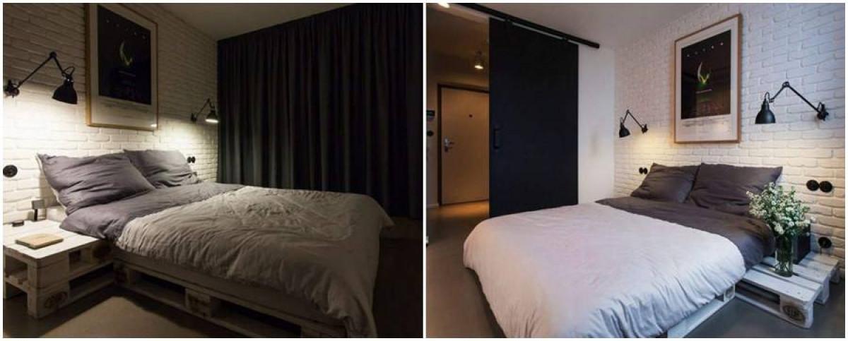 Влизаме в спалнята през плъзгаща врата