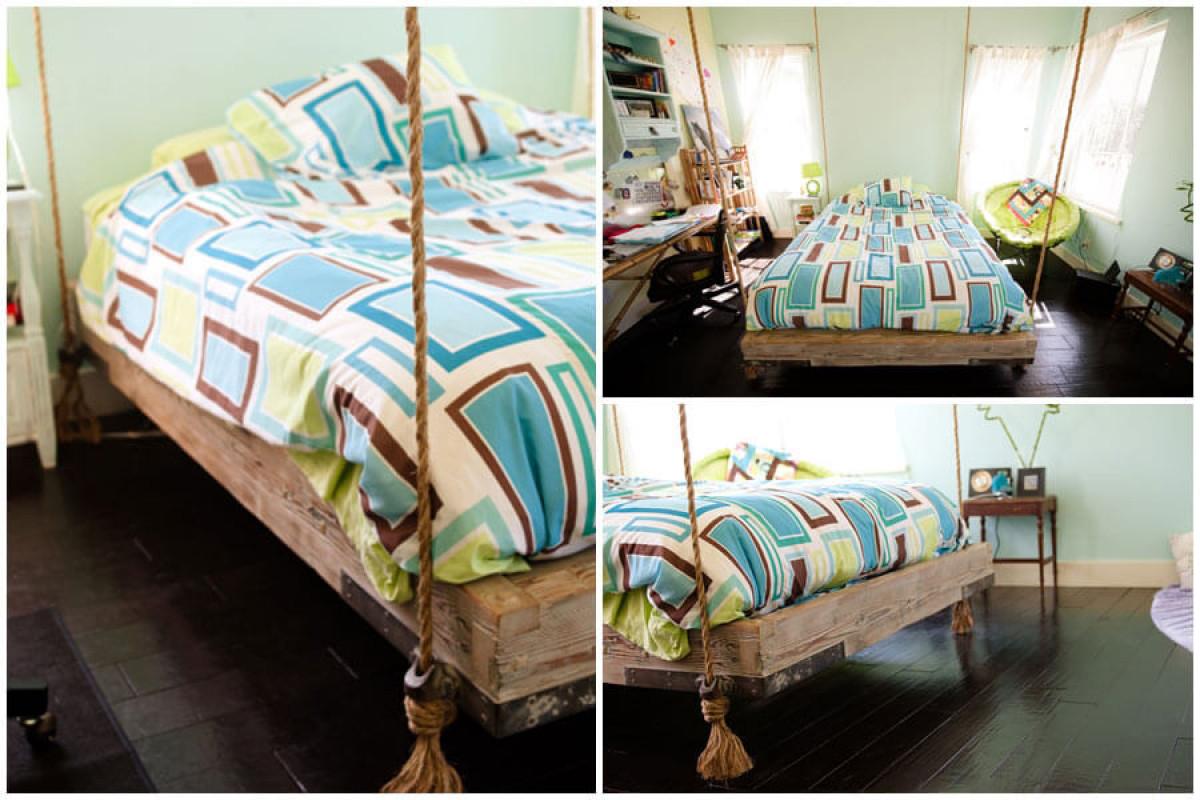 Висящото легло е оригинално, но не особено практично решение