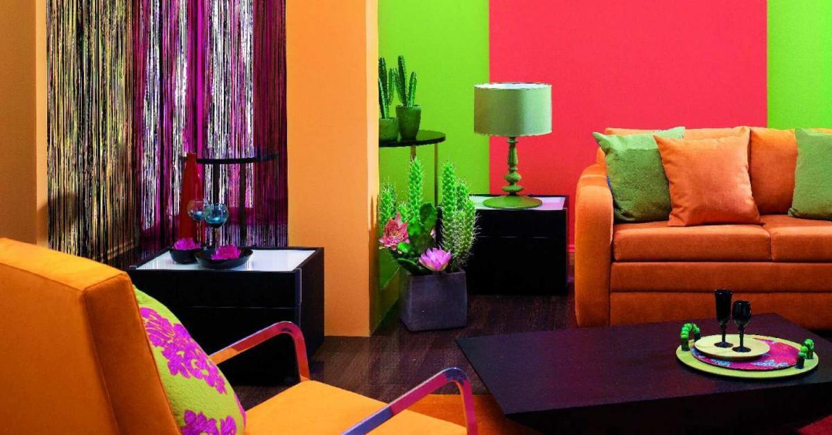 Неправилно разполагане и съчетаване на много ярки цветове