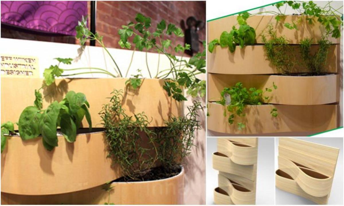 Вертикална градина от дърво