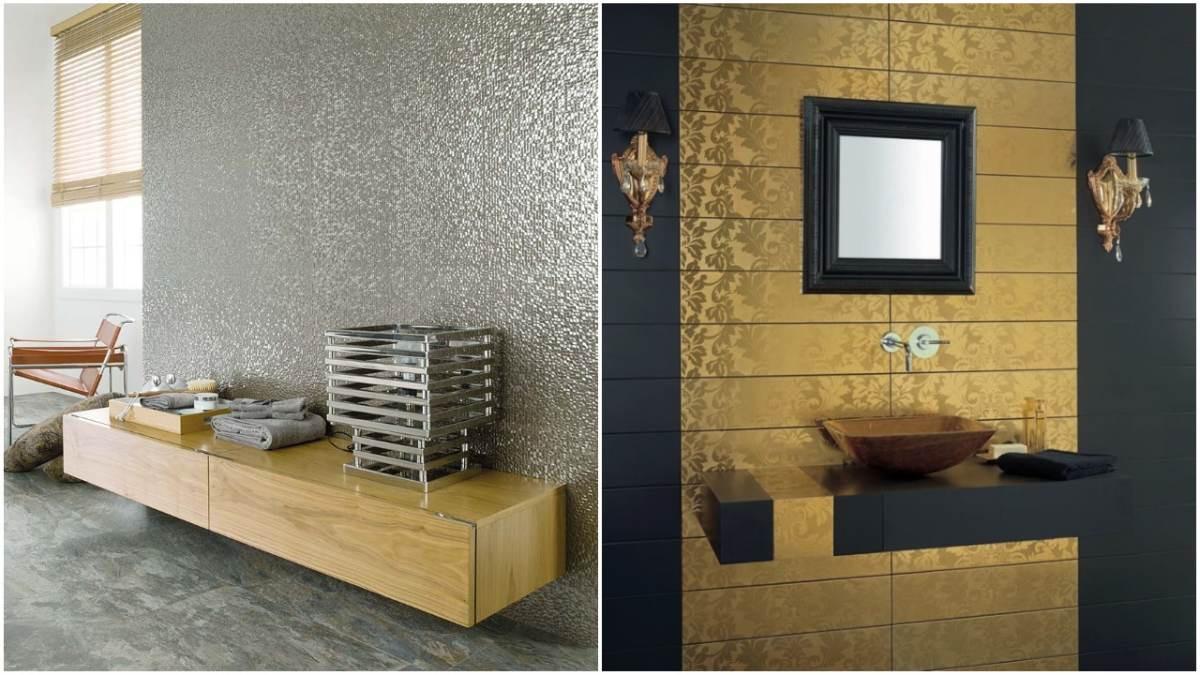 Бляскава баня със сребърни и златни плочки
