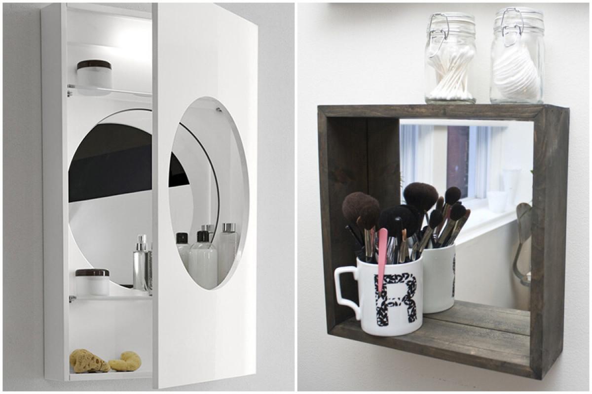 Оригинално решение за рафт и огледало в едно