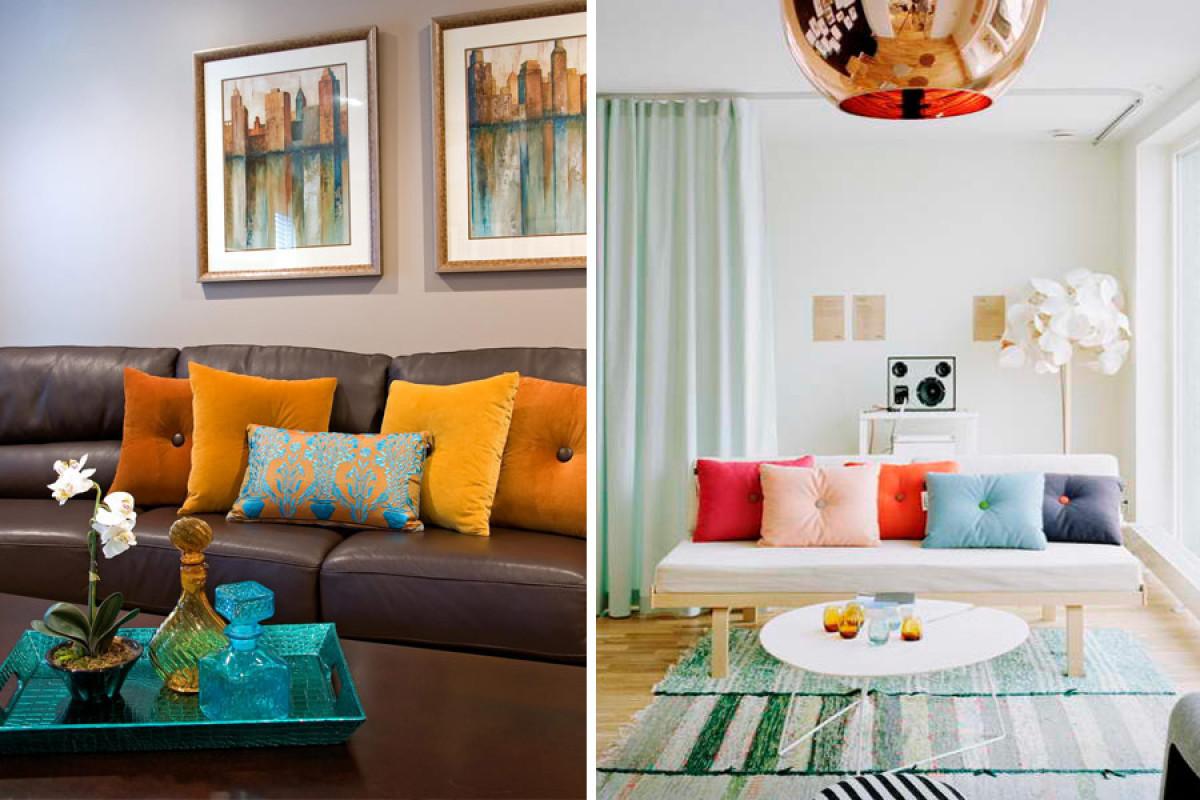 Заложете на цветни възглавнички