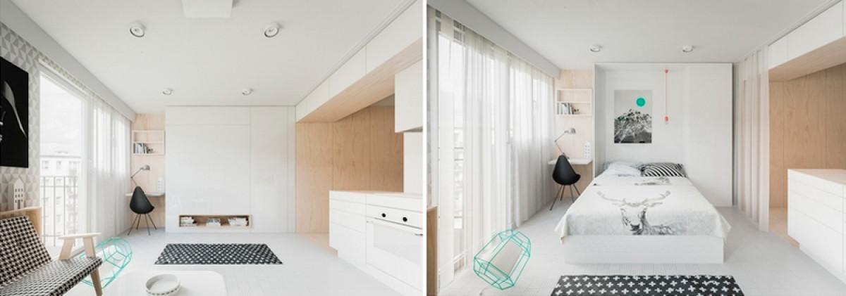 Спалня, вградена в стената