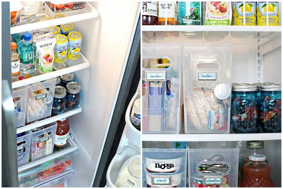 На най-ниския рафт поставете охладеното месо и морски дарове