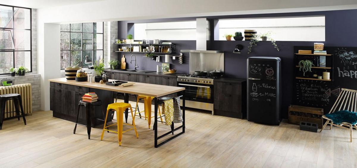 Нео-индустриален остров за модерната кухня