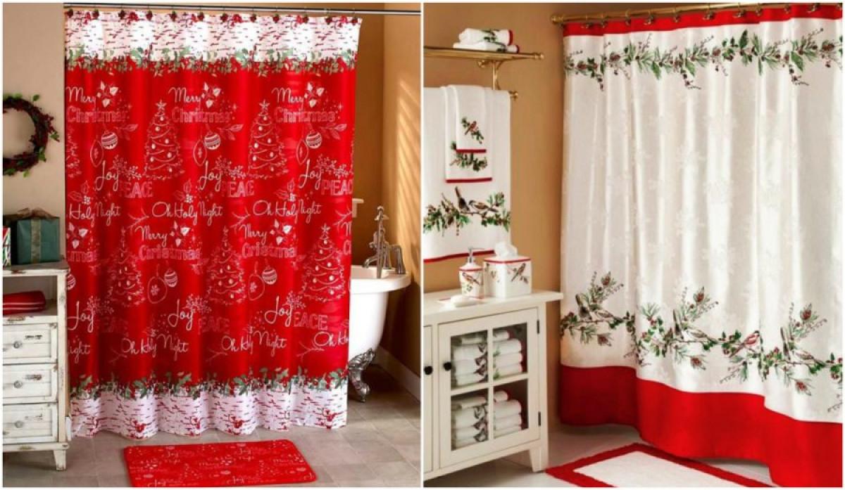 Принтирайте коледния дух върху завеси за баня!