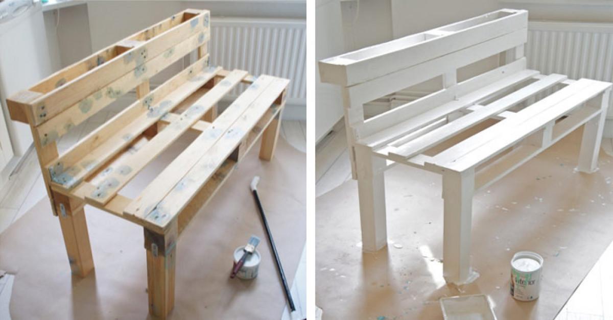 Обработка на дърво за пейка от палети