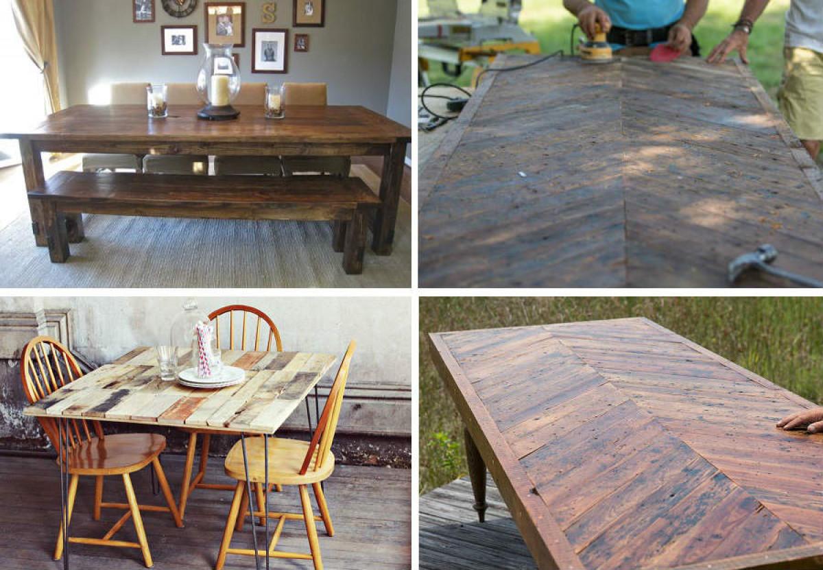 Три красиви маси за хранене, които може да направите сами