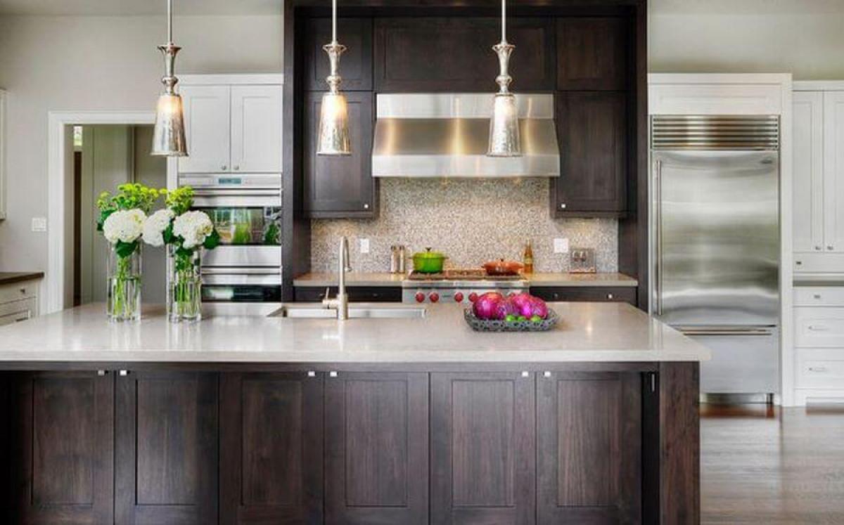 Зърнеста повърхност за тъмните шкафчета