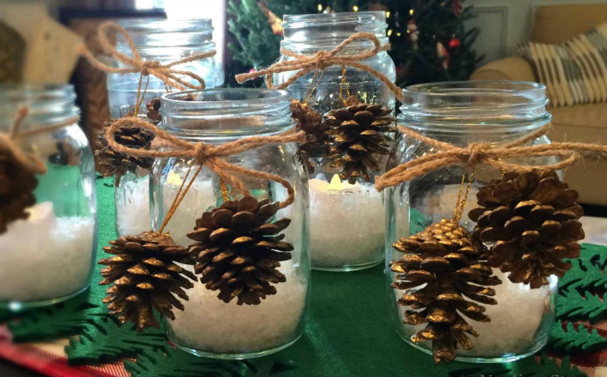 Семпло, но ефектно с шишарки