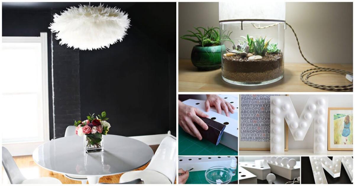 Превърнете подръчните материали в уникални осветителни тела за дома