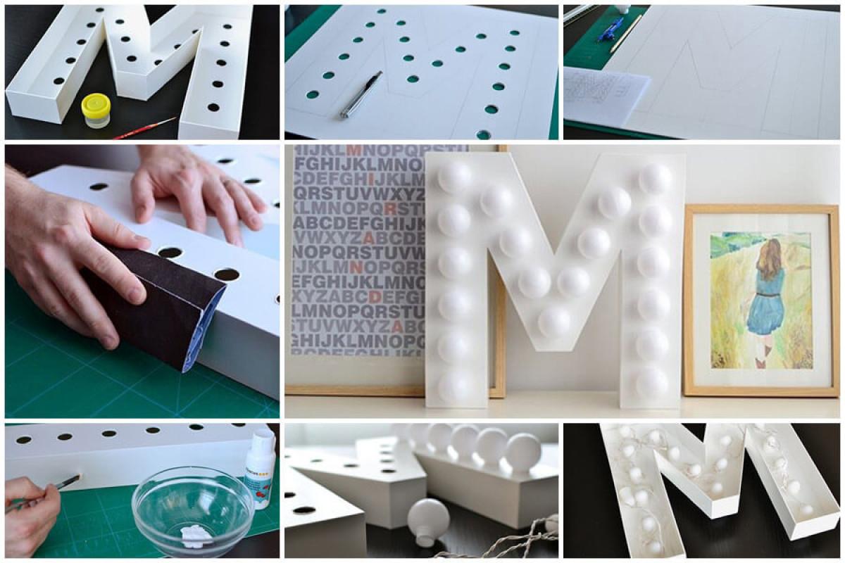 Превърнете първата буква от името си в ефектна лампа за спалнята