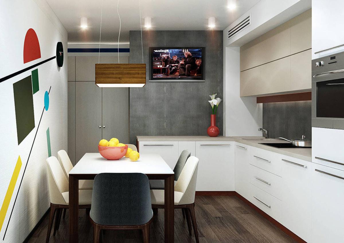 Геометричните фигури допълват дизайна на кухнята