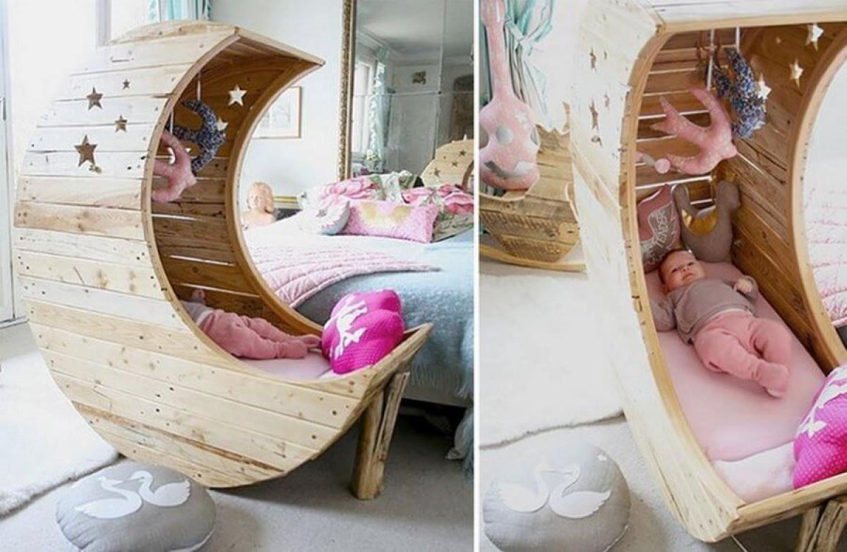 Направи си сам люлка полумесец от палети за своето бебе