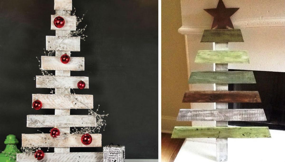 Създайте коледно настроение с елха от палети