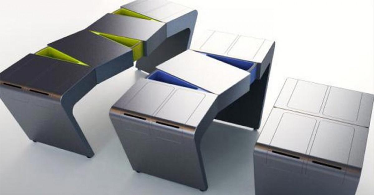 Маса, гъвкава като акордеон - концепция, впечатляваща с мултифункционалност