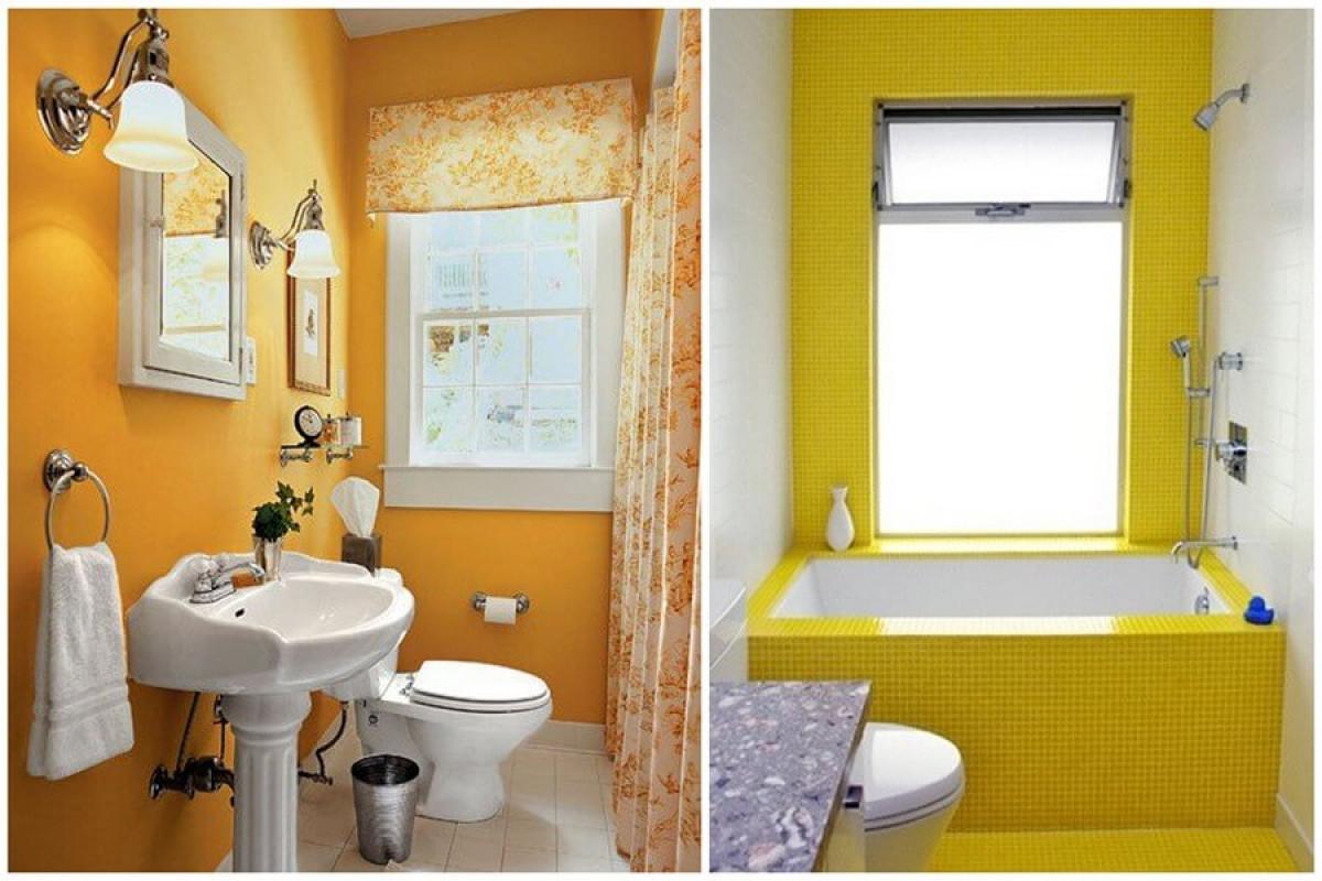 Баня в жълто в разнообразни нюанси