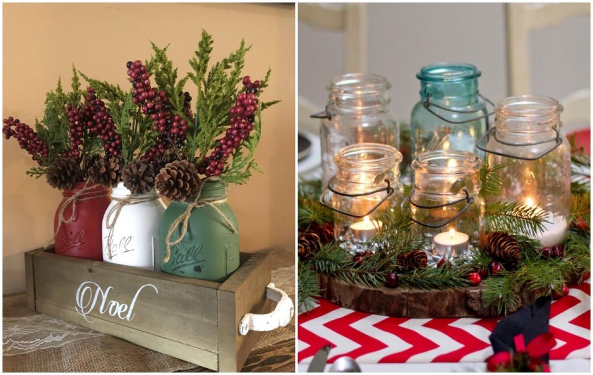 Централна декорация с основен акцент бурканчетата