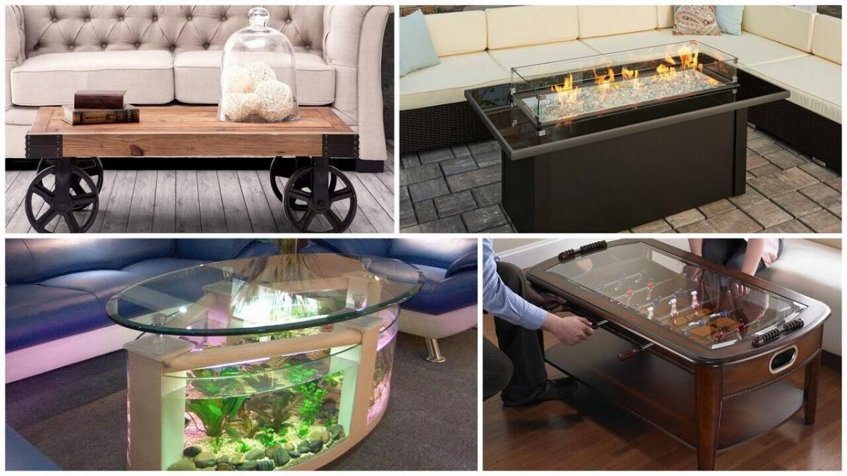 Нестандартни масички за кафе с вградени елементи