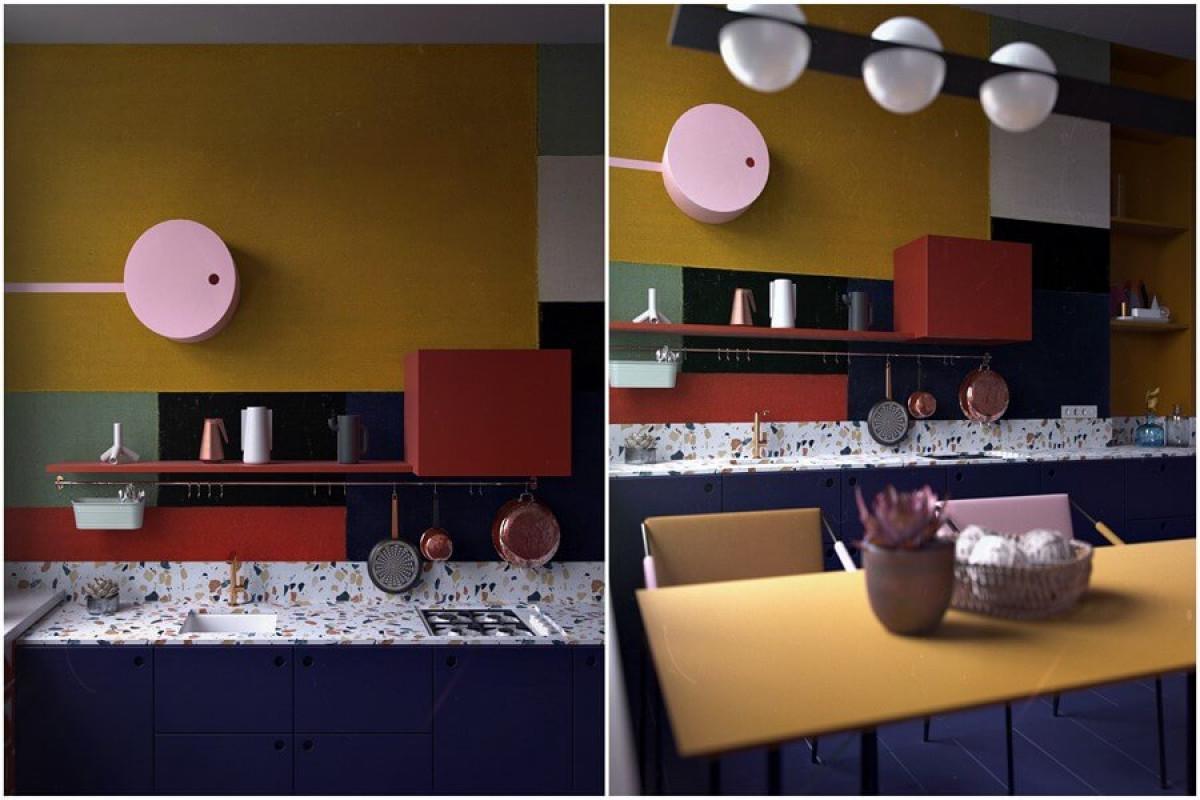 Комбинация от цветове в пролетната кухня