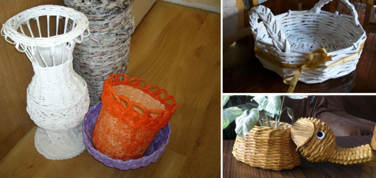 Чудни вещи за дома, изплетени от вестници