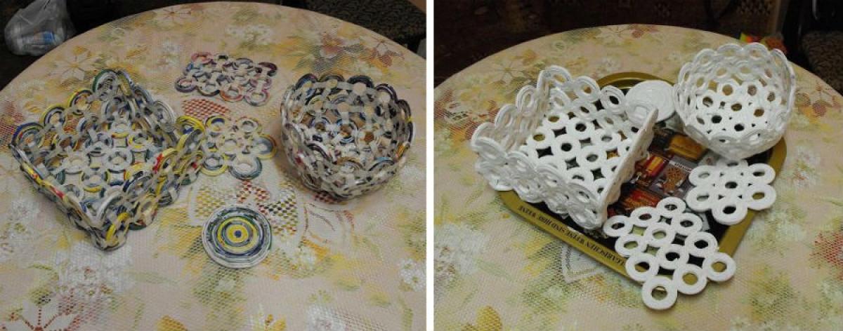 Как се плете с вестници?