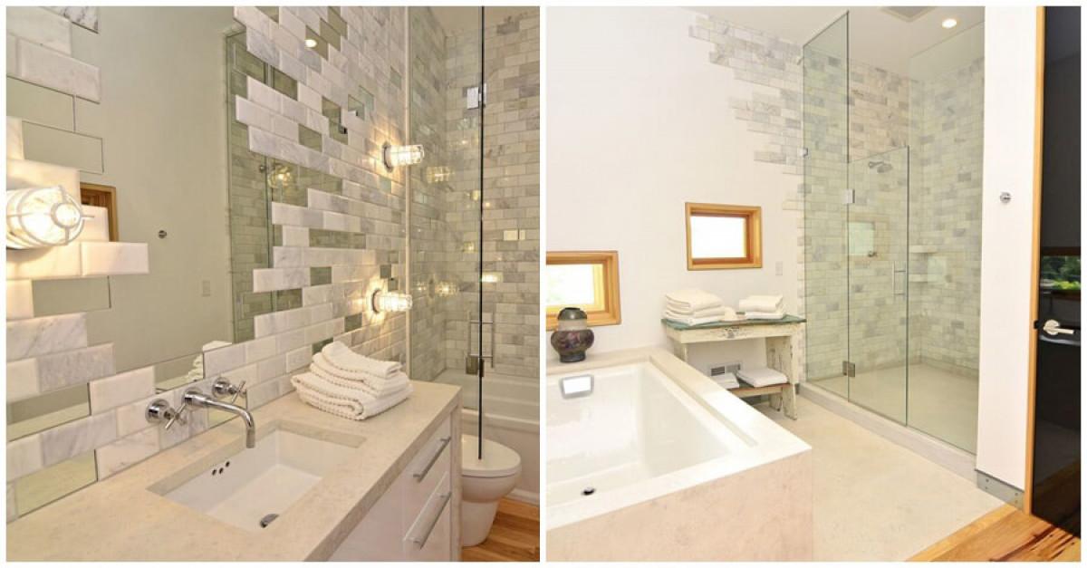 Изчистена баня с невероятен дизайн