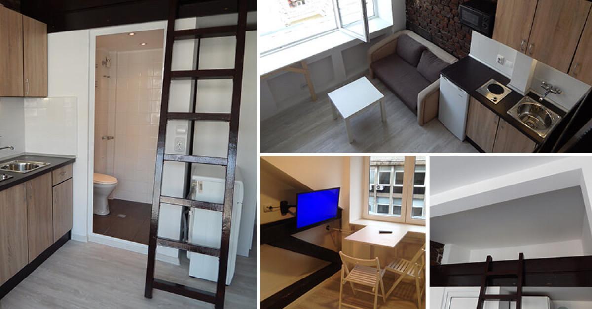 13,5 кв.м таван в София се превърна в луксозно ателие (снимки)