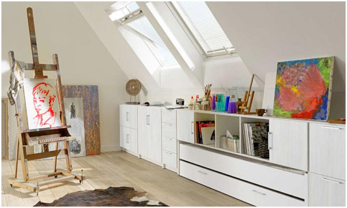 Практична и модерна идея за таванско помещение