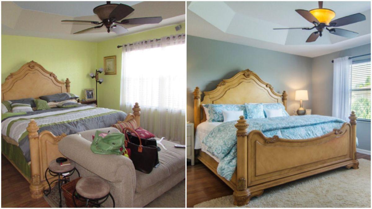 Зелената спалня се превръща в синя