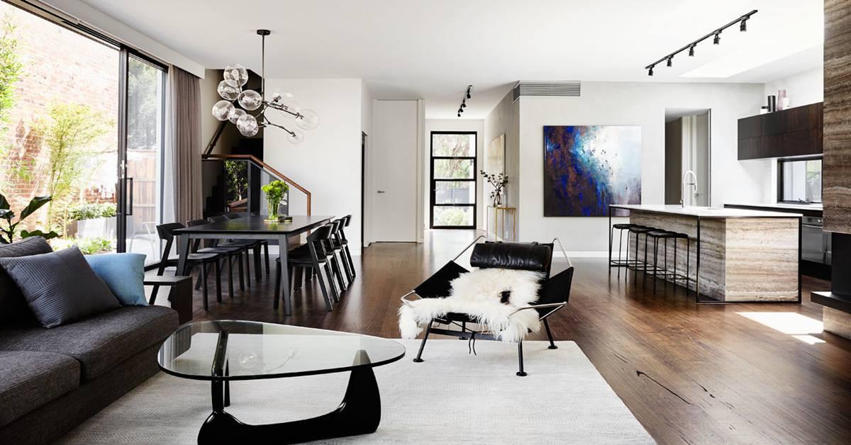 Красиво монохромно жилище в Мелбърн