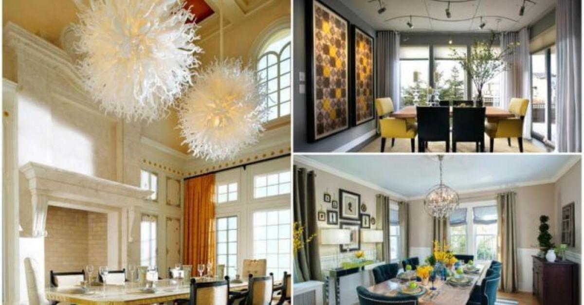 10 иновативни решения за осветление над трапезарната маса