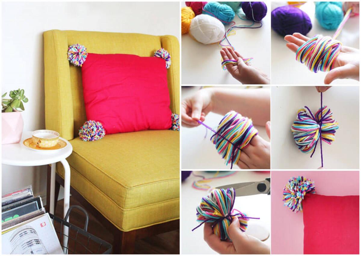 Добавете шарени помпони за повече настроение