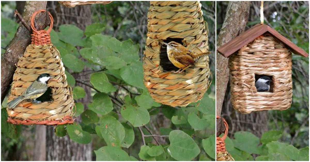 Плетена къщичка за птици