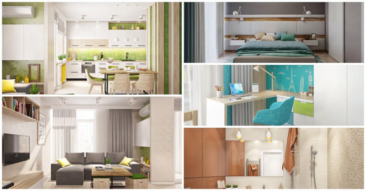 Фантастичен апартамент, подчинен на цветовете на пролетта