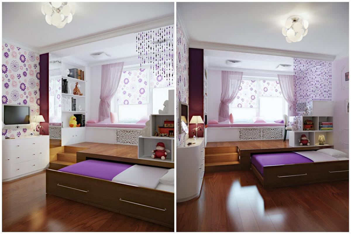 Скрийте леглото в специална ниша на пода