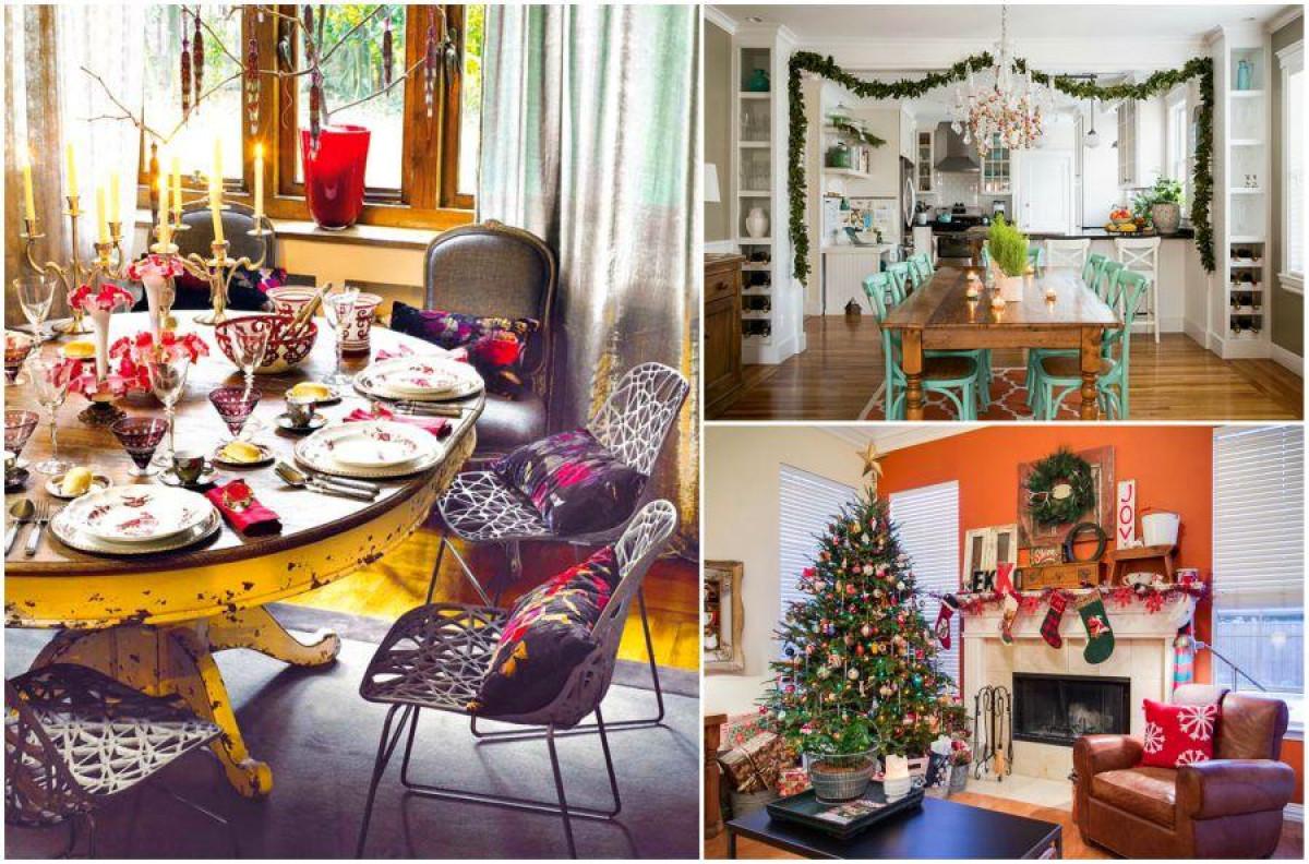 Коледна украса за еклектичен интериор