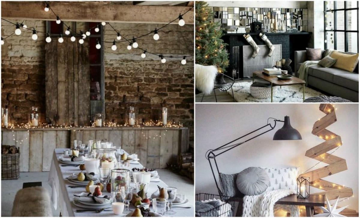 Коледна украса за индустриален интериор