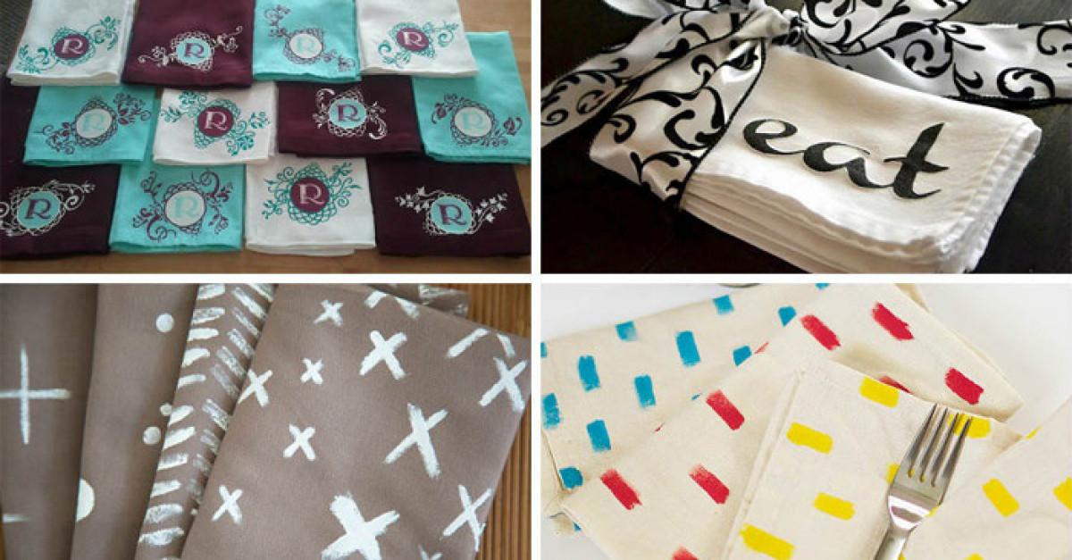 Разкрасете трапезата със собственоръчно изрисувани салфетки