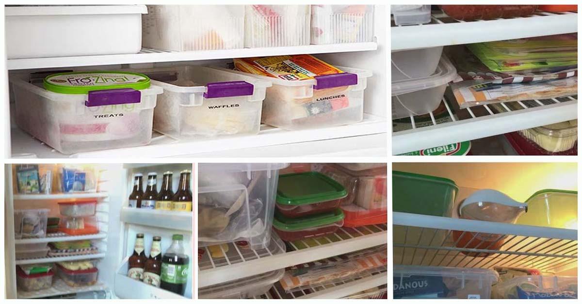 Контейнерите във фризера и отделенията за пресни зеленчуци