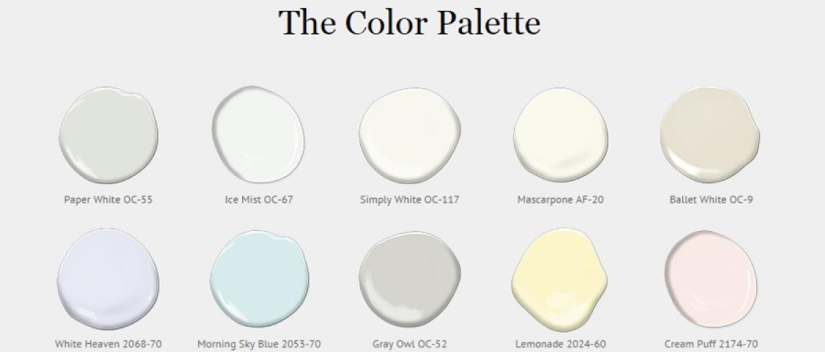 Палитрата на десетте вариации на белия цвят