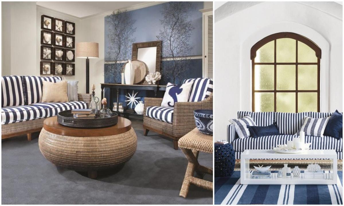 Морски дни в бяло и синьо райе